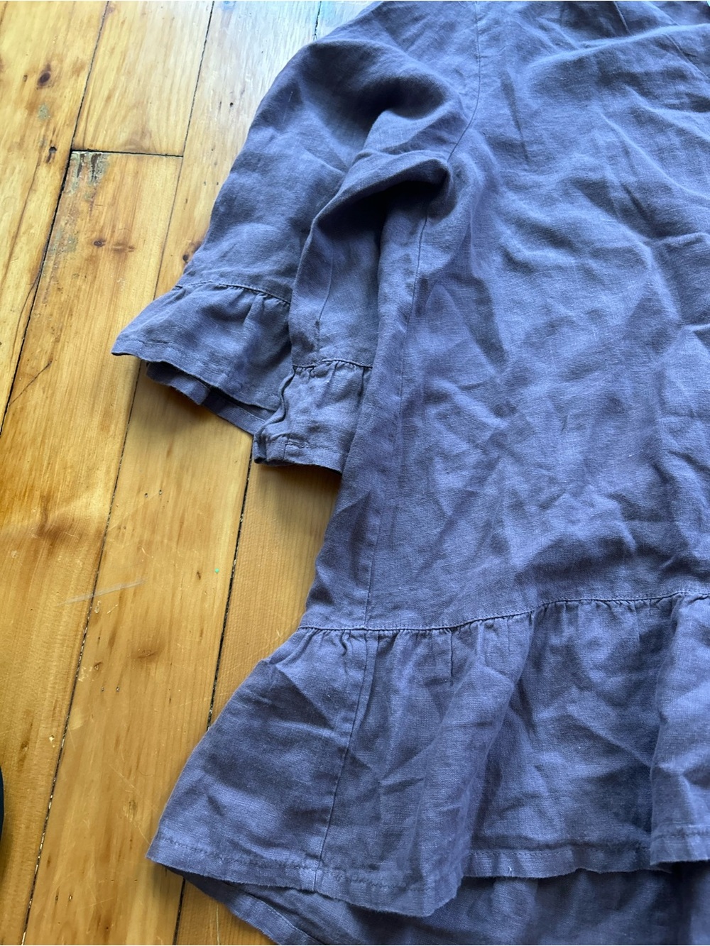 Bryn Walker Linen Layla tunic medium purple - Picture 2 of 9
